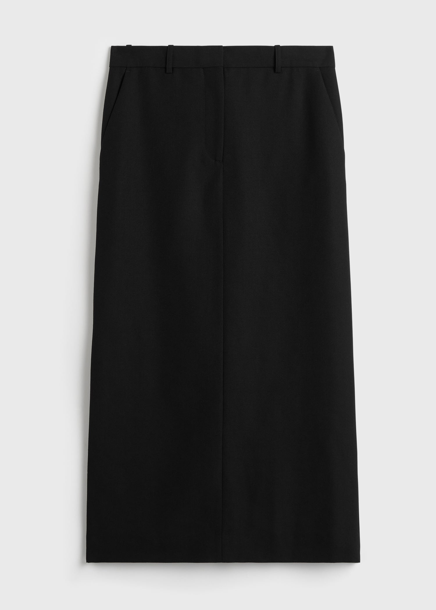Low-waist straight skirt black