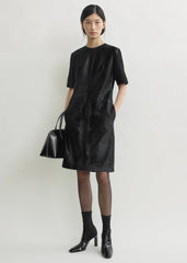 Leather dress black