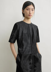 Leather dress black
