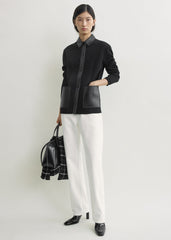 Patch pocket shirt black