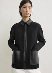 Patch pocket shirt black