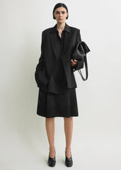 Long boxy blazer black
