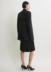 Long boxy blazer black