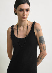 Mohair knit tank black