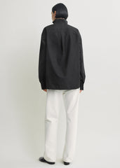 Sharp poplin shirt black