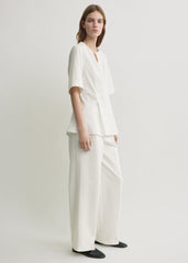 Tailored cotton top white
