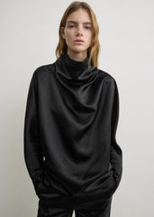 Cowl neck blouse black