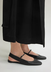 Slingback nappa mary janes black