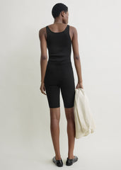 Capri knit shorts black