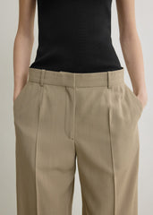 Wide fluid shorts taupe