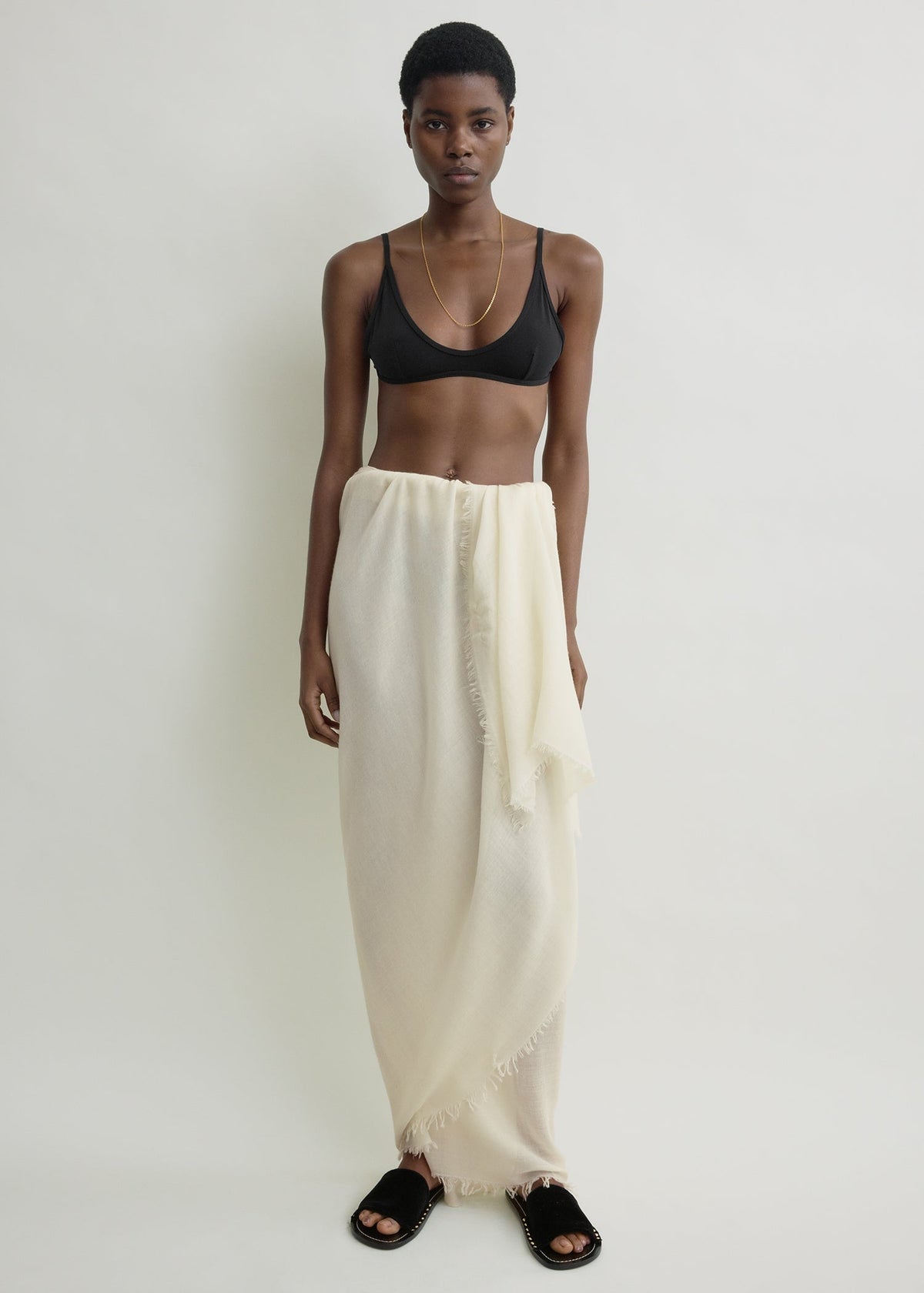 Scoop bikini top black