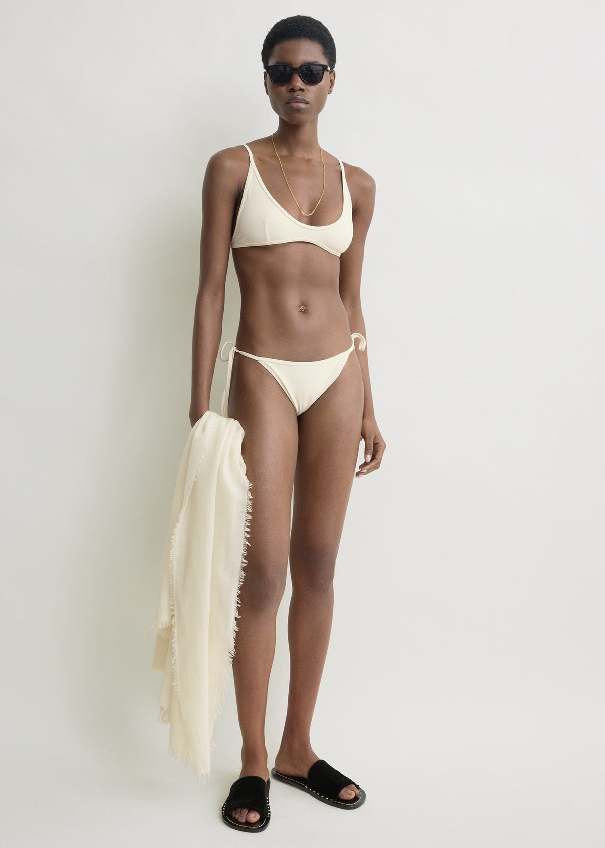 Scoop bikini top ecru