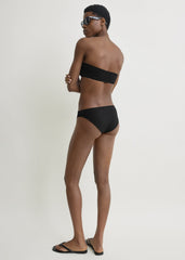 Ribbed bikini bottom black
