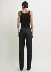 Easy raw edge trousers black
