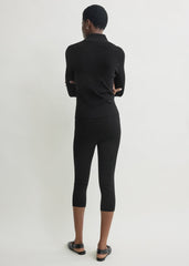 Capri knit leggings black