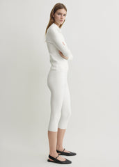 Capri knit leggings off-white