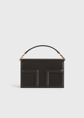 Mini T-flap leather bag bark