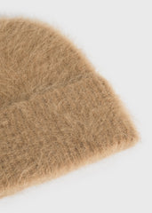 Alpaca knit beanie camel melange