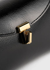Mini T-lock naplack clutch black