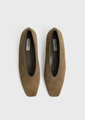 Minimalist suede ballerinas hazel