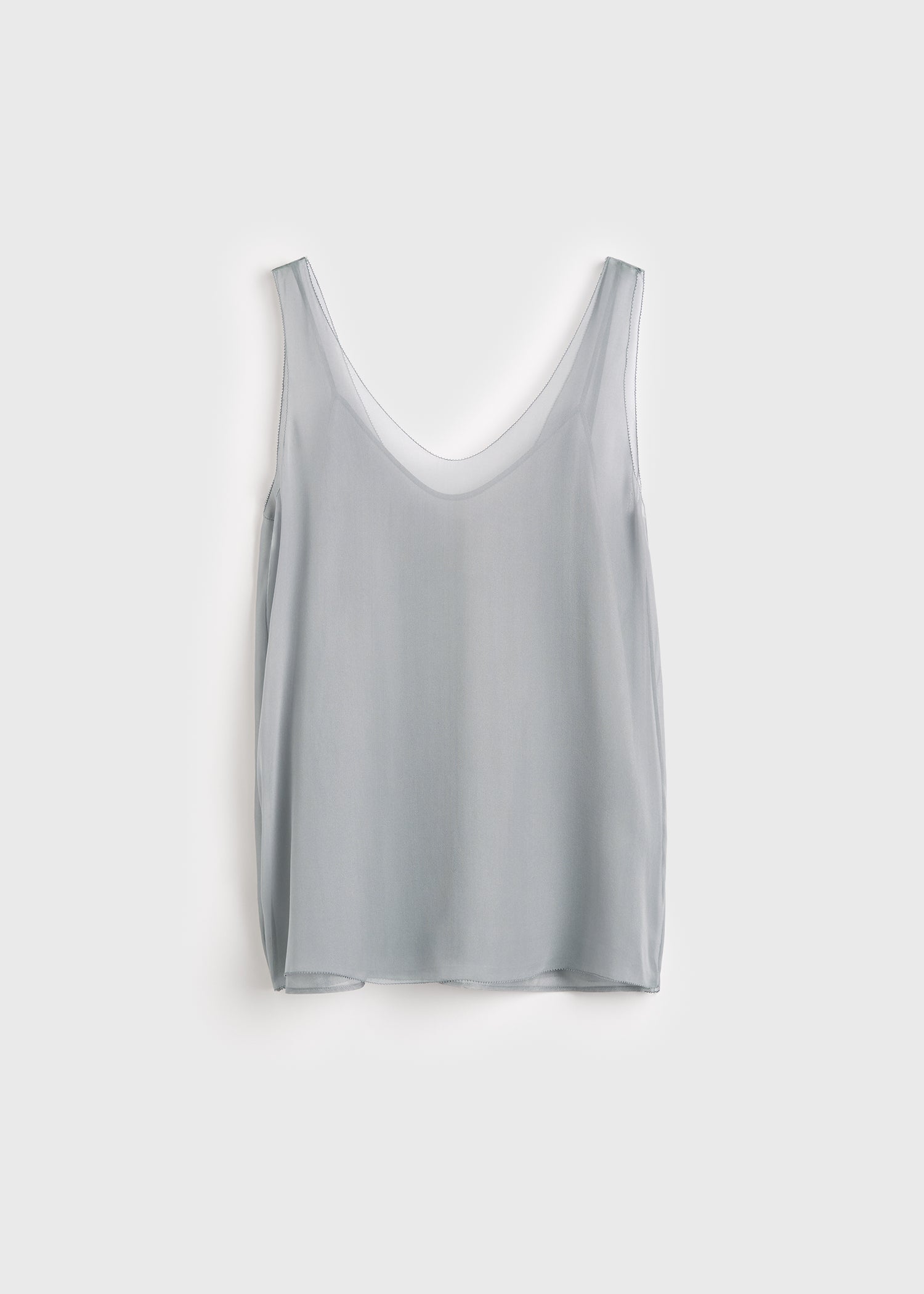 Chiffon slip top light grey