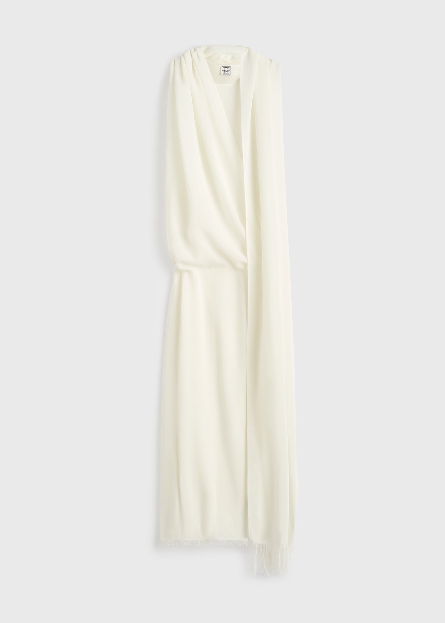 Fringed scarf dress milk