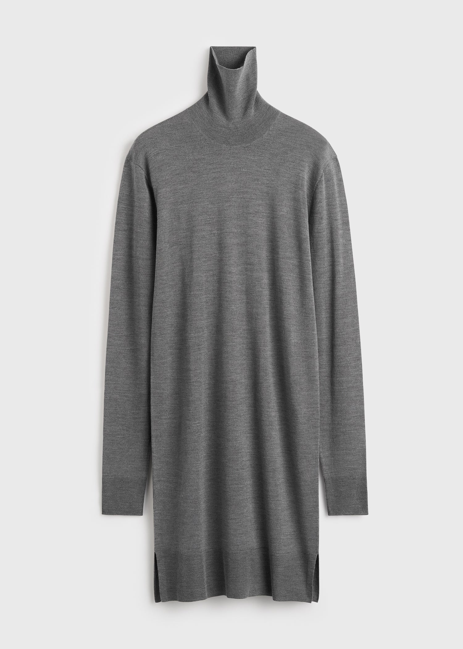 Turtleneck dress mid grey