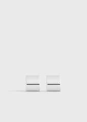 Petite signature hoops silver