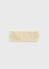 Shearling headband ecru