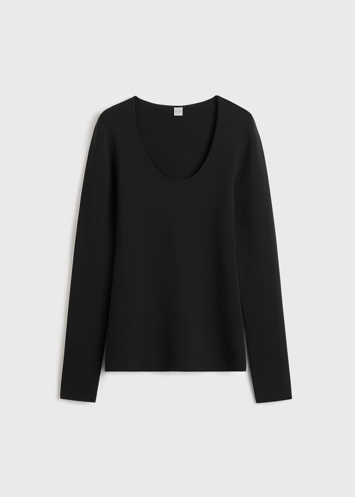 Compact knit top black