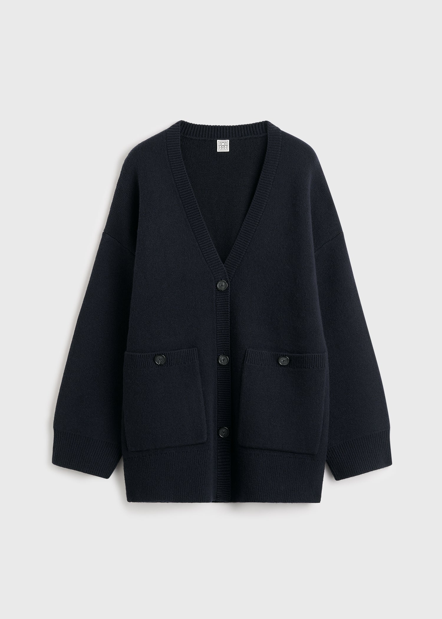 Longline cardigan navy