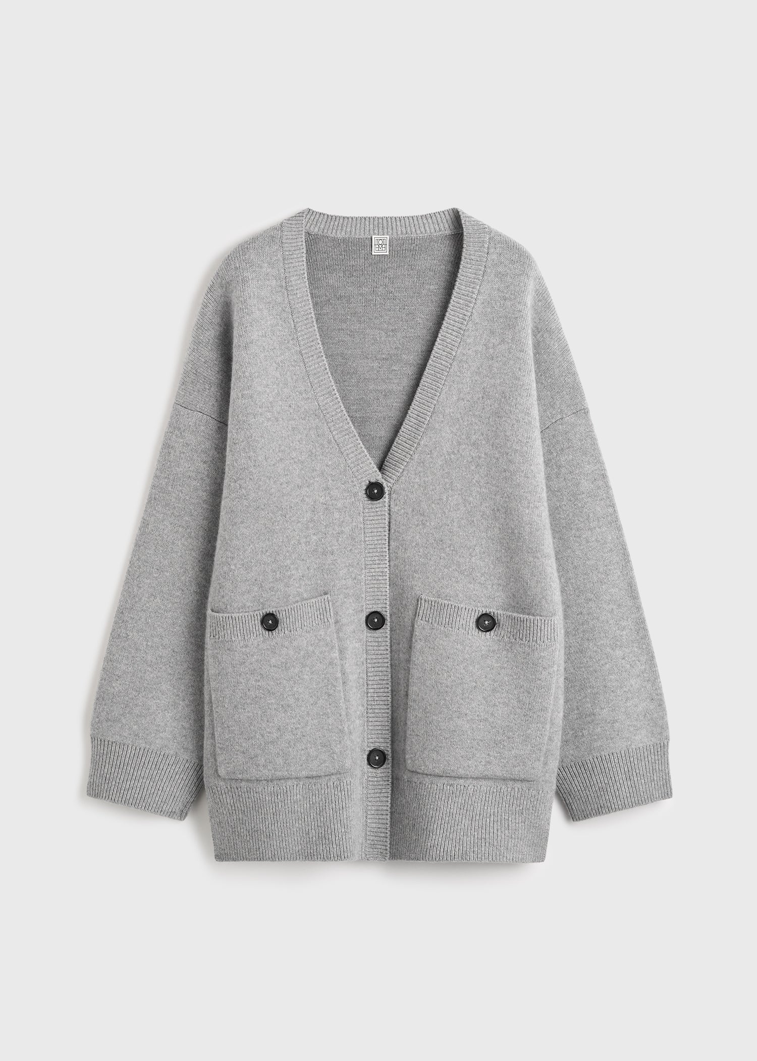 Longline cardigan pale grey