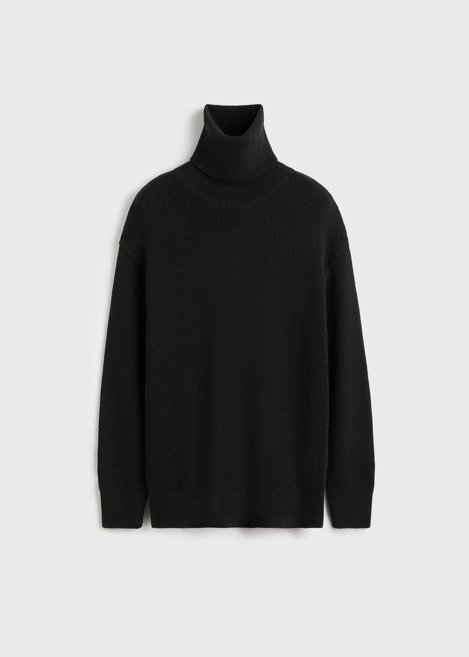 Longline turtleneck black