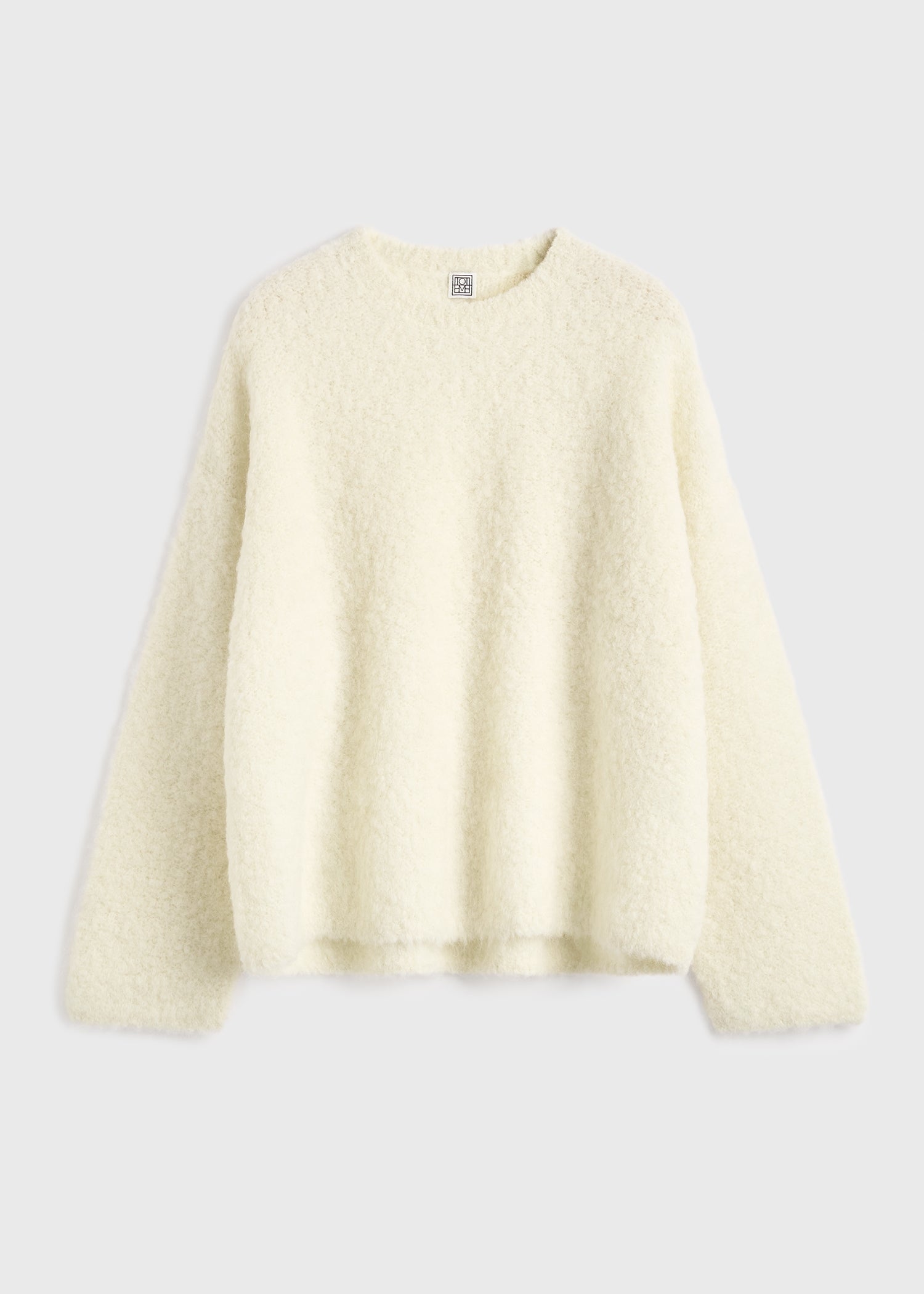 Boxy bouclé knit milk