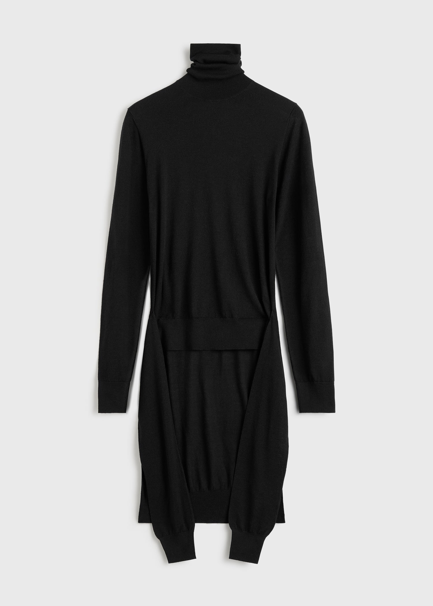 Double-sleeve turtleneck black