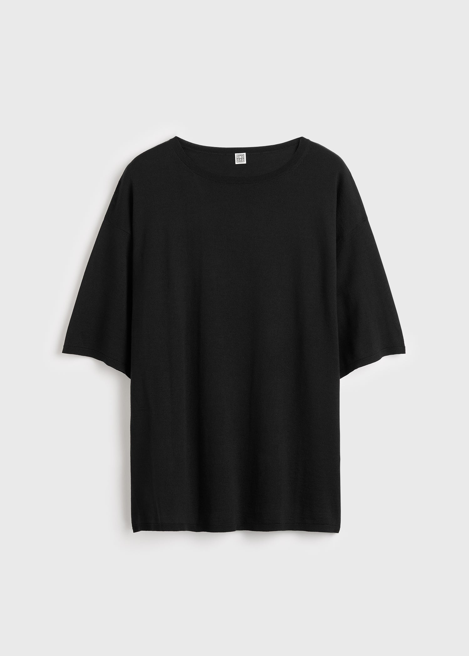 Longline tee knit black