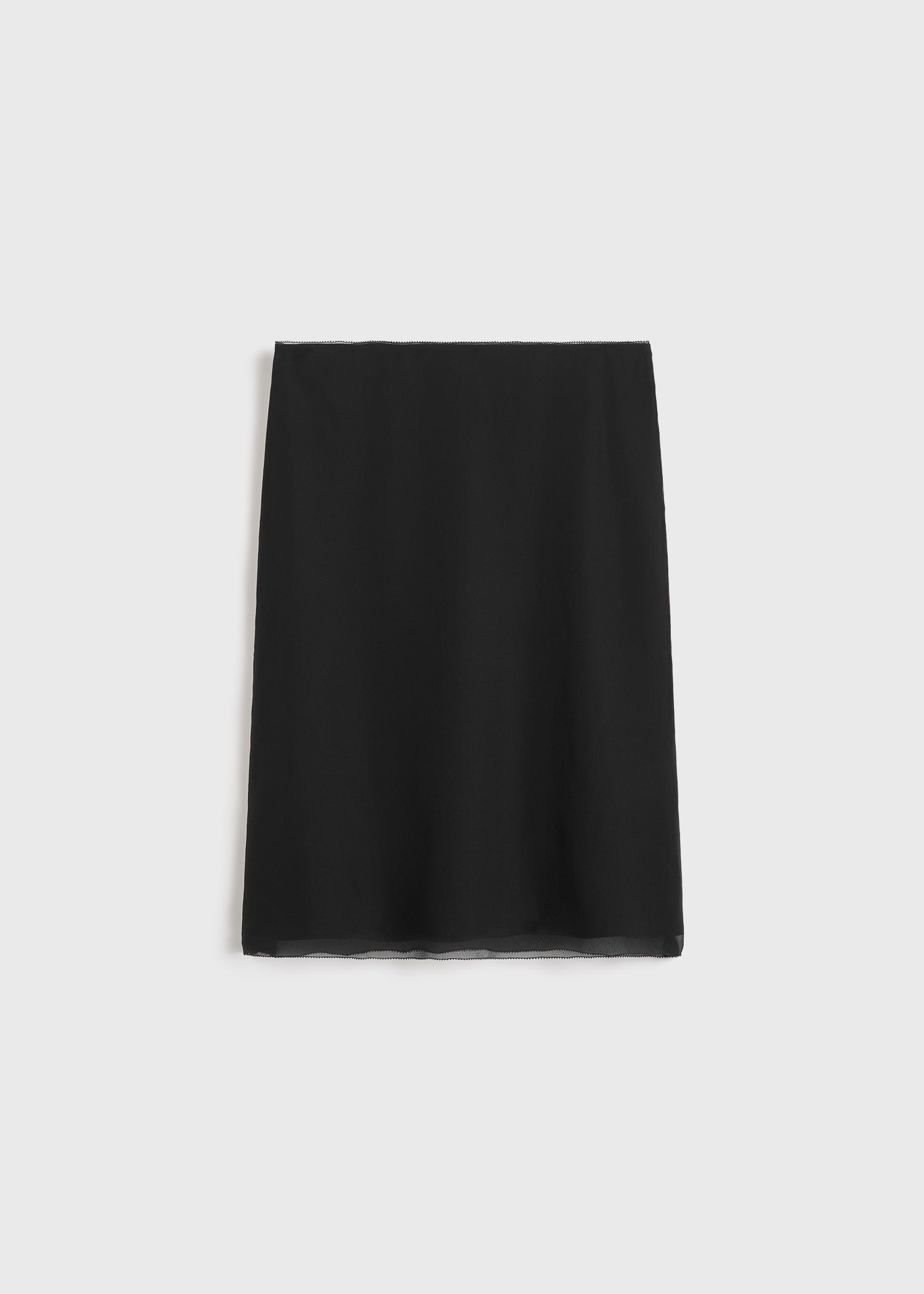 Chiffon slip skirt black