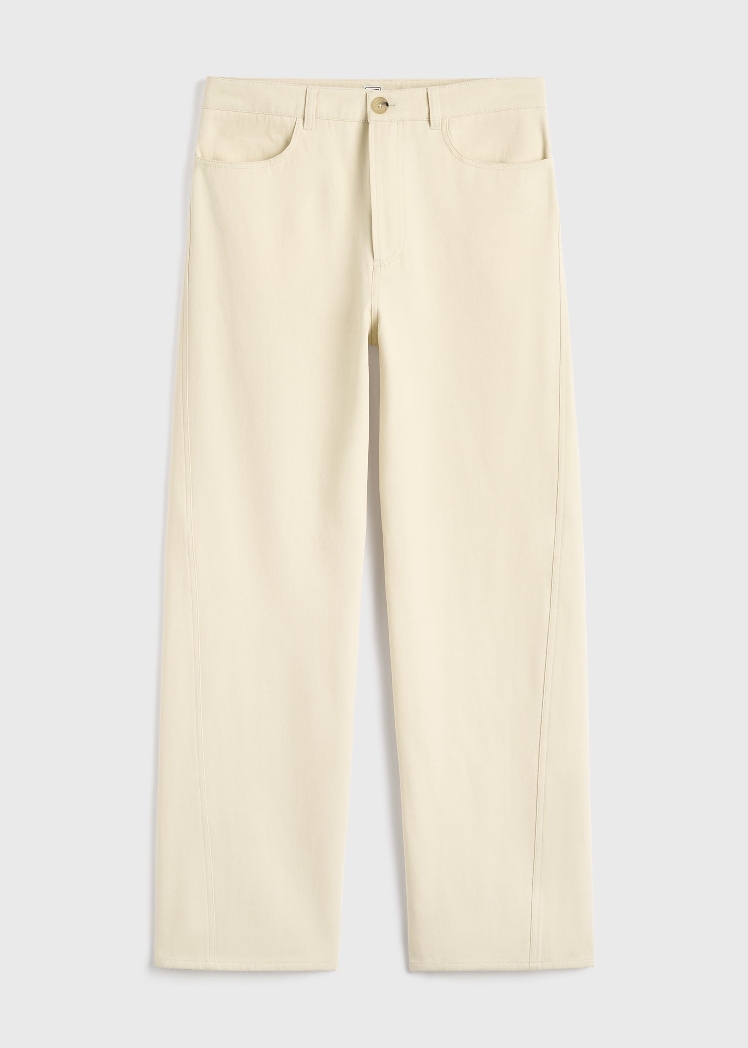 Relaxed twisted trousers sand