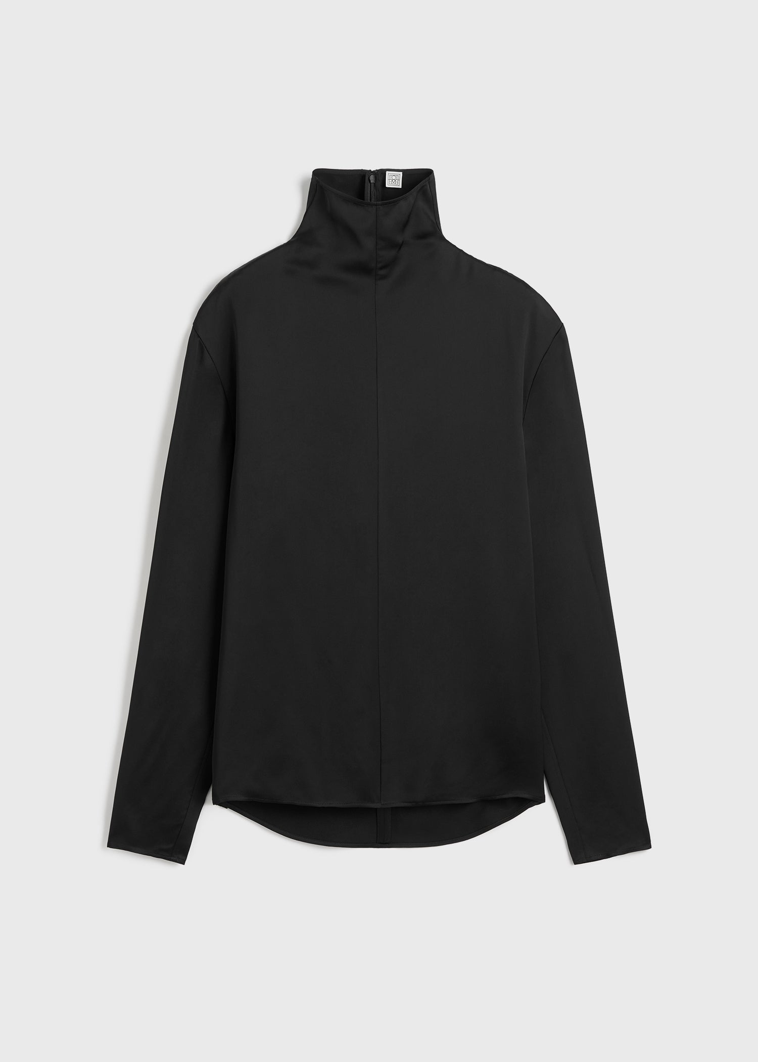 Slouch-neck blouse black petite