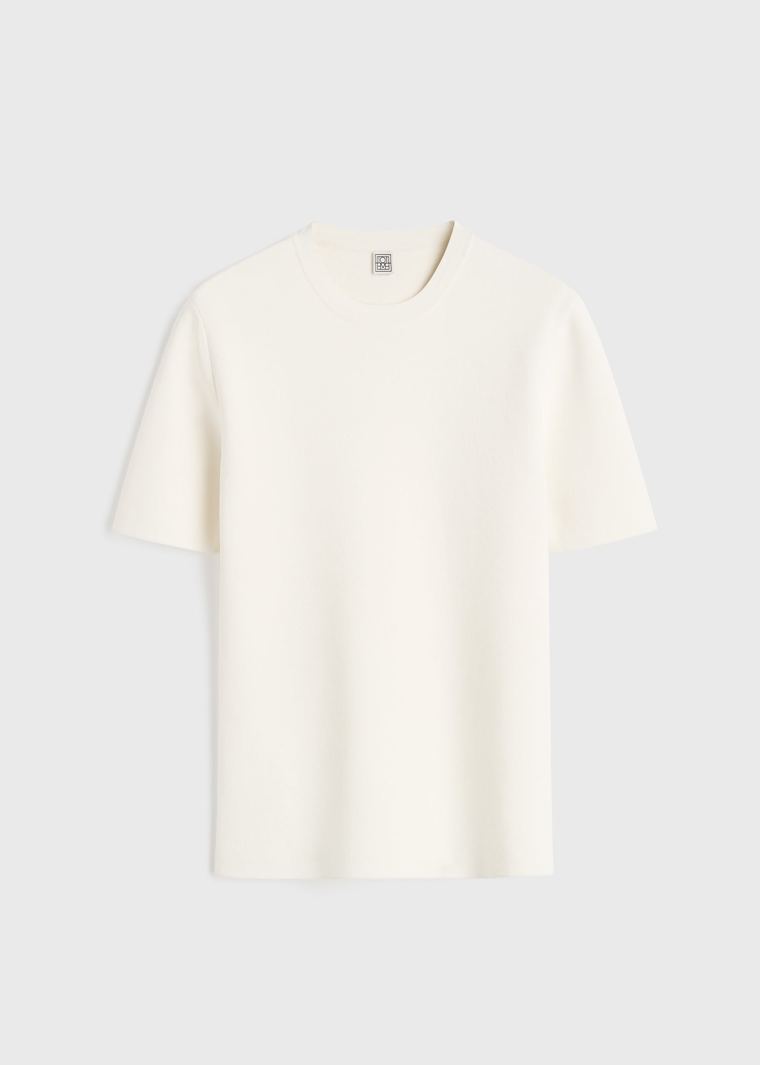 Compact knit tee optic white