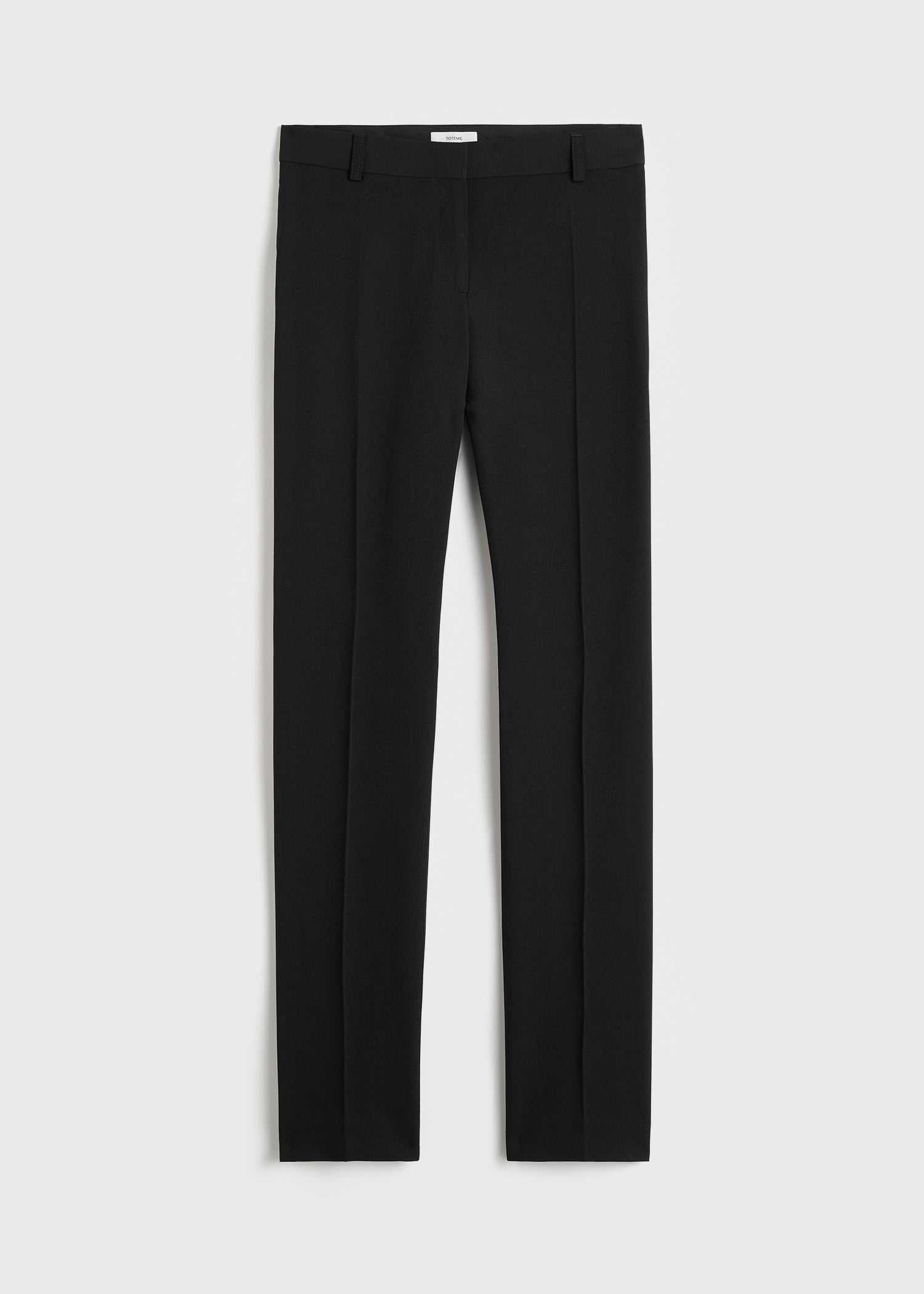Low-waist slim evening trousers black petite