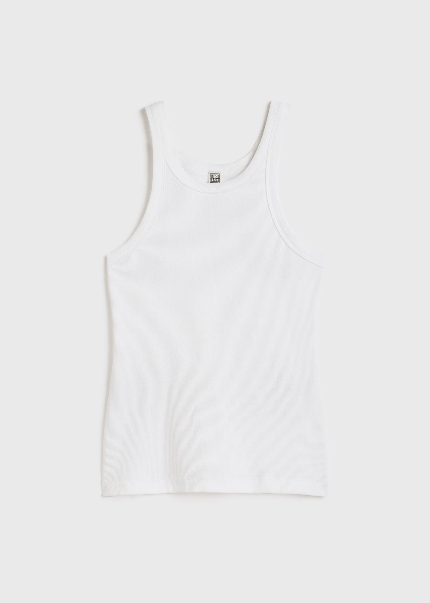 Curved rib tank white