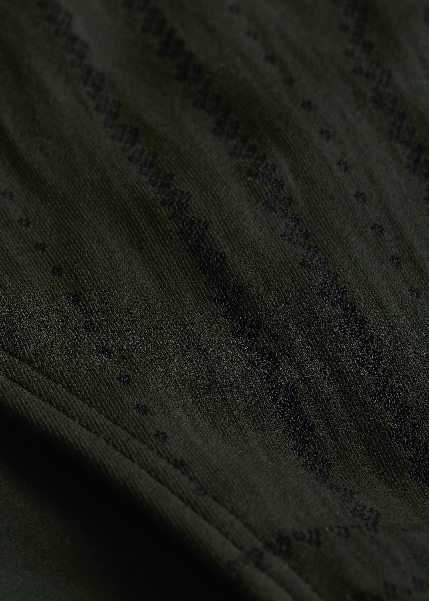 Monogram pointelle swimsuit dark green