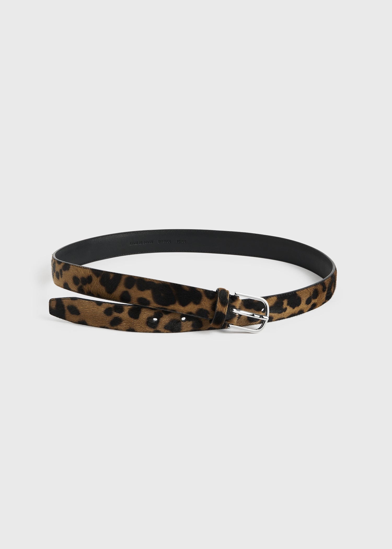 Pony hair belt leopard