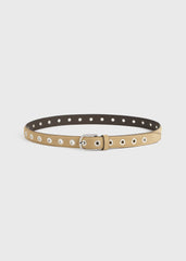 Eyelet belt caramel