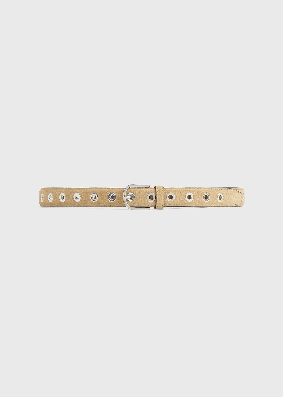 Eyelet belt caramel