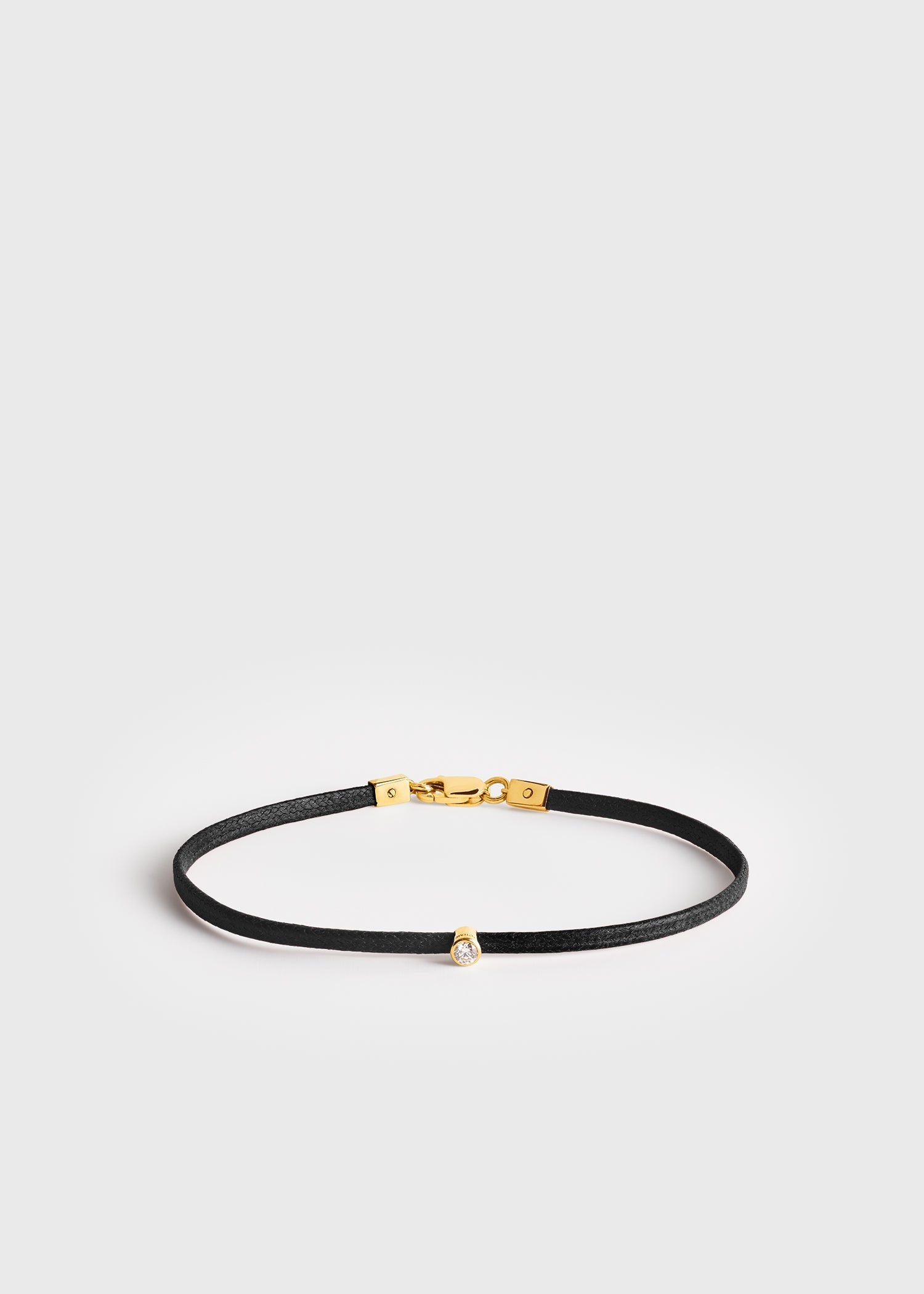 Mini diamond bracelet black/gold