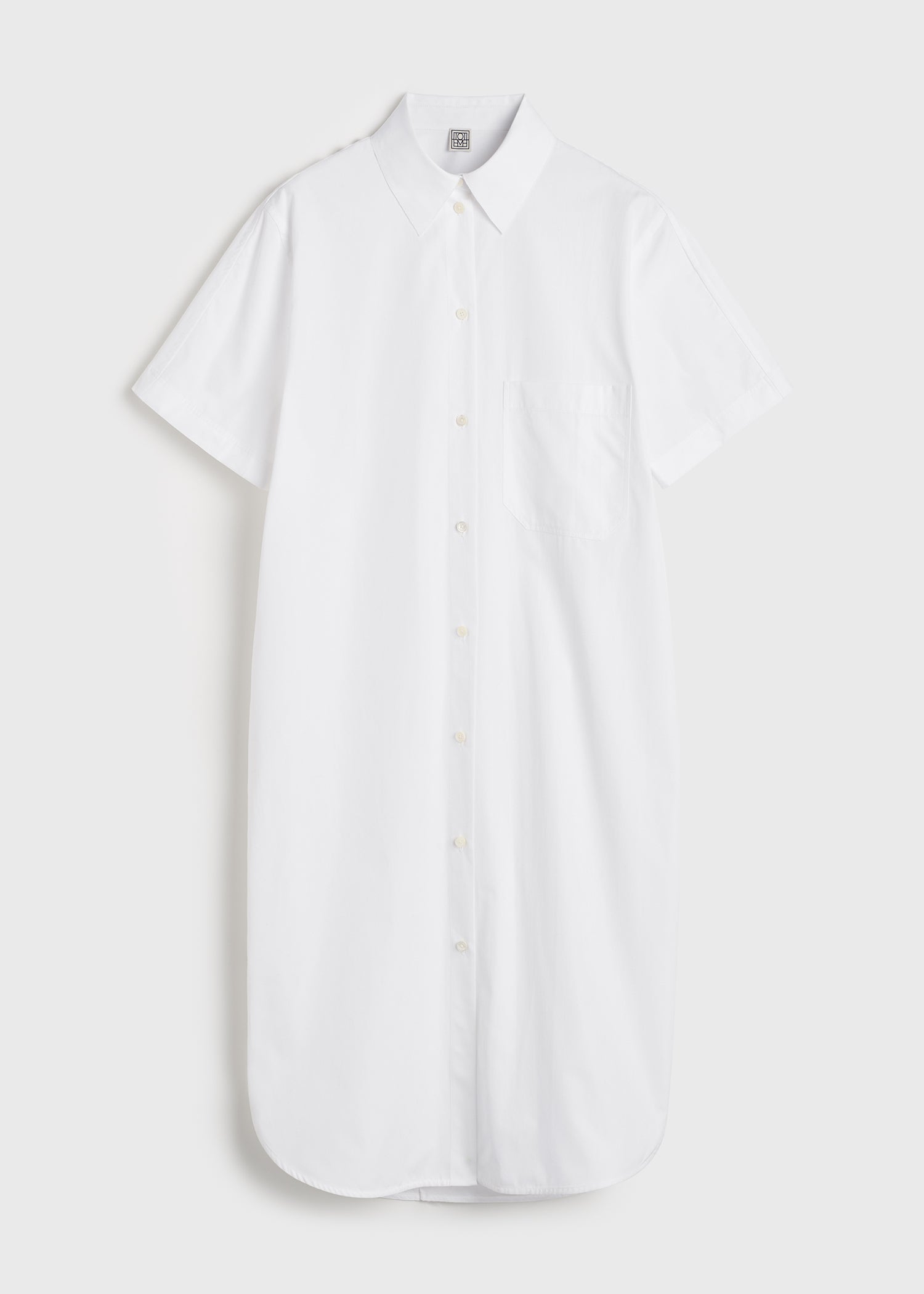 Short-sleeve shirtdress white