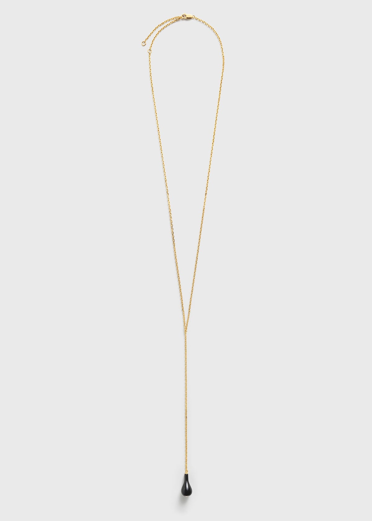 Onyx drop necklace black/gold