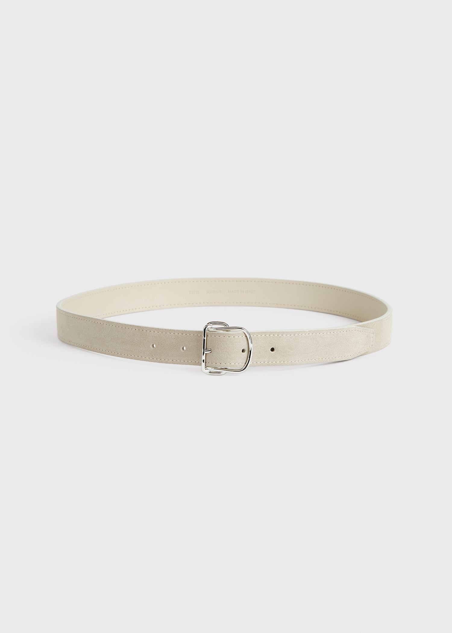 Swirl suede belt pearl